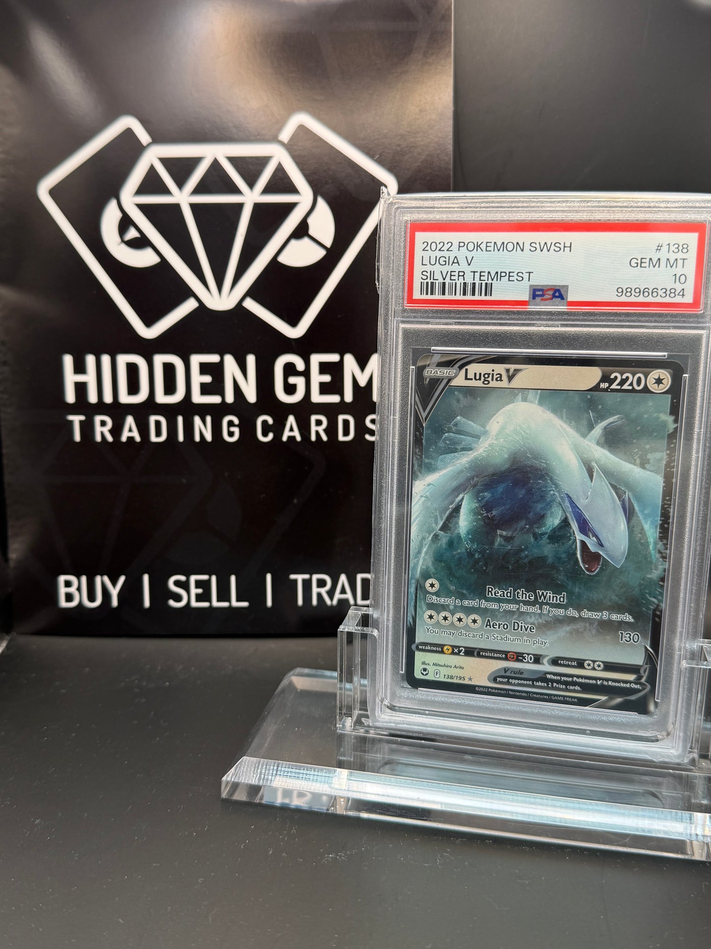 Pokemon: Lugia V | Silver Tempest | 138/195 | PSA 10