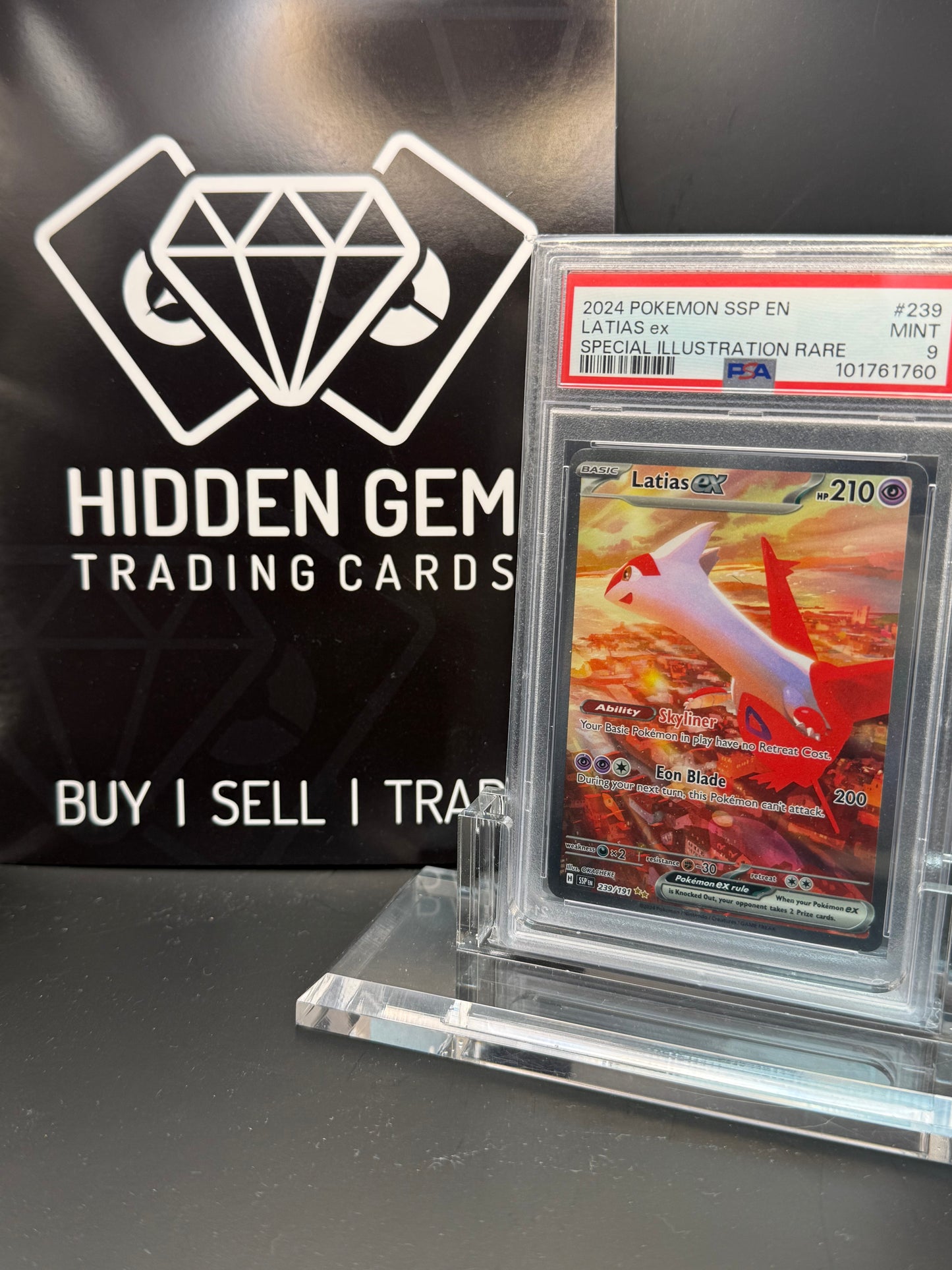 Pokemon: Latias ex | Surging Sparks | 239/191 | PSA 9 |