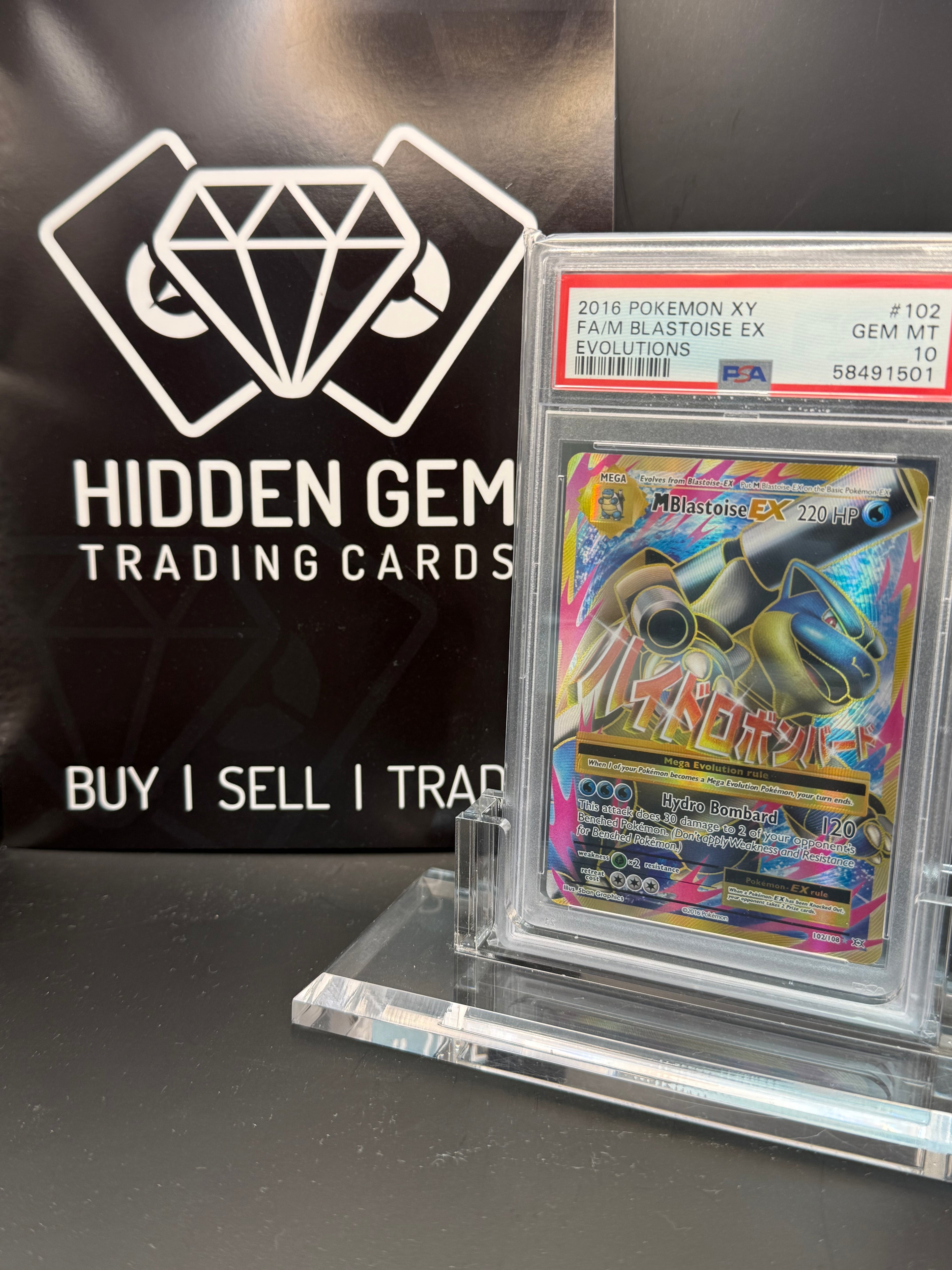 Pokemon: M Blastoise ex | XY Evolutions | 102/108 | PSA 10 |
