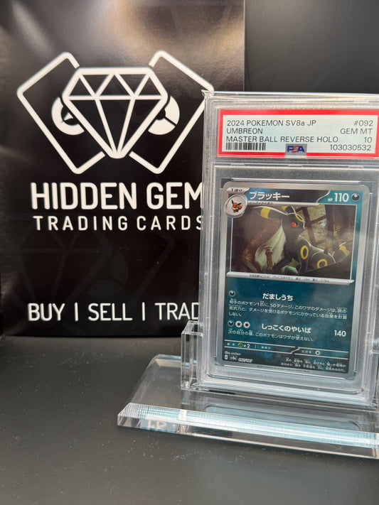 Pokemon: Umbreon (Masterball) | Terastal Festival | 092/187 | PSA 10 |