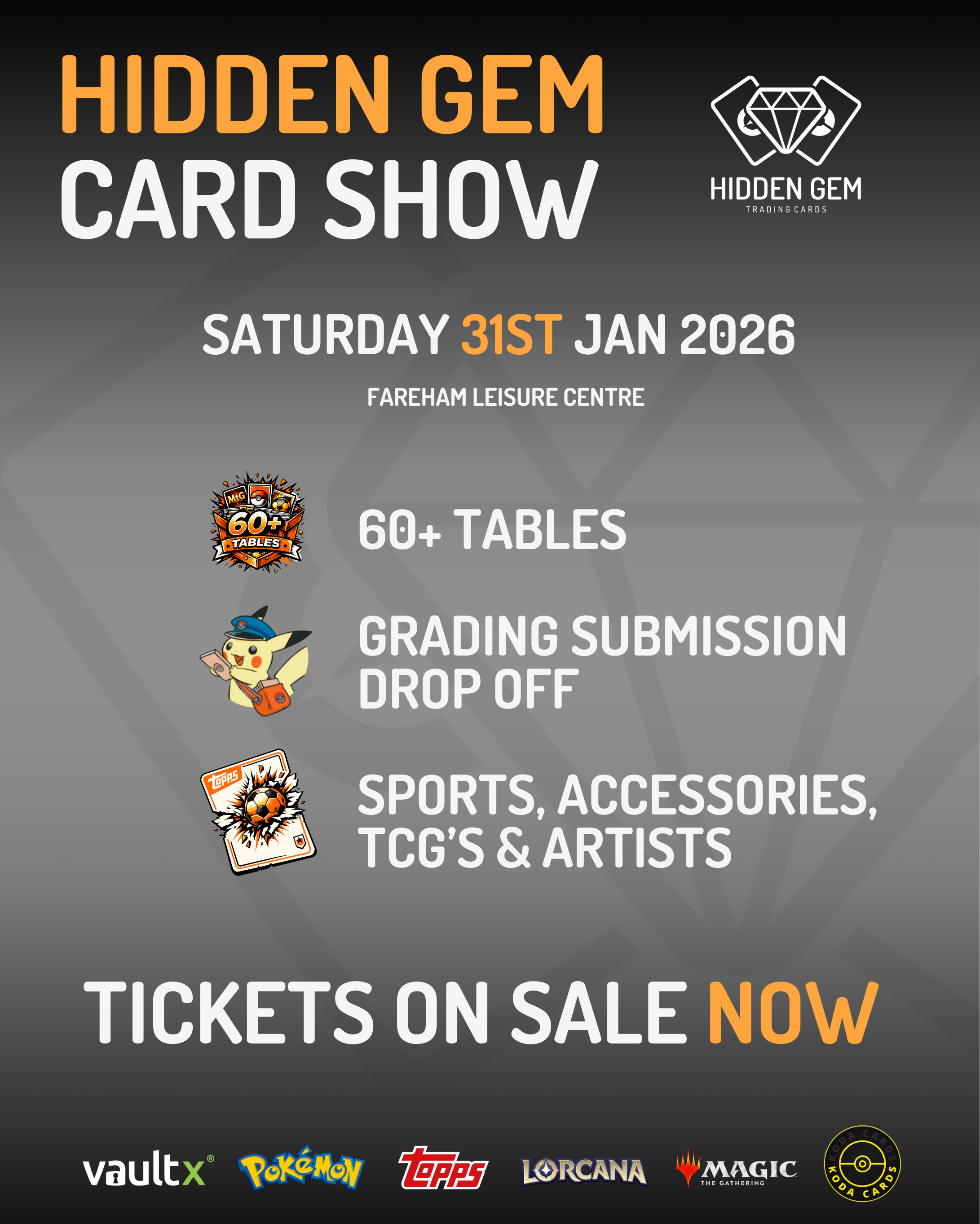 Hidden Gem Card Show January 31st 2026 Hidden Gem Trading Cards Heading 1 