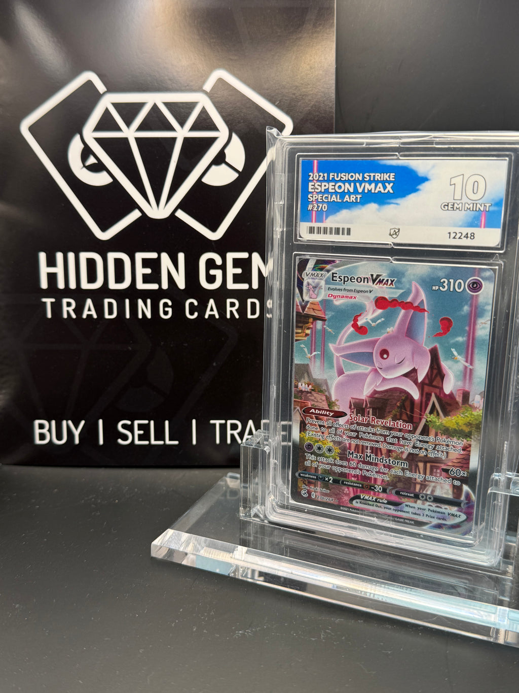 Pokemon: Espeon VMAX | Fusion Strike | 270/264 | ACE 10 |